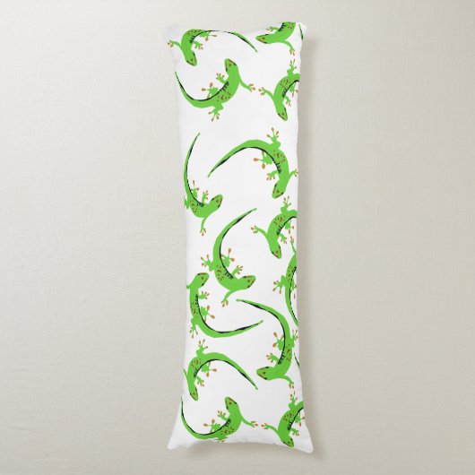 Gecko Lizard Reptile Pattern Lichaamskussen (Voorkant Verticaal)