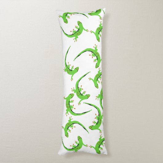 Gecko Lizard Reptile Pattern Lichaamskussen (Achterkant (Verticaal))
