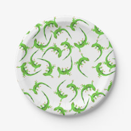 Gecko Lizard Reptile Pattern Papieren Bordje