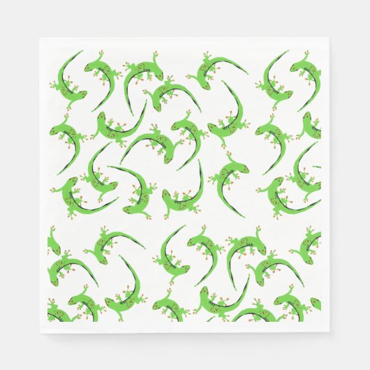 Gecko Lizard Reptile Pattern Servet (Voorkant)