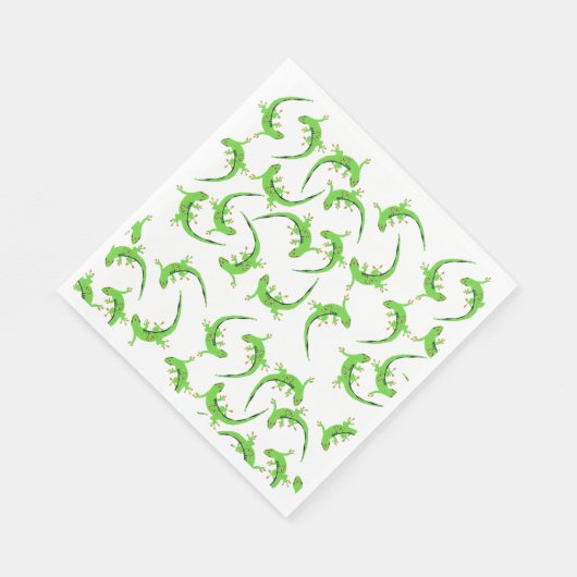 Gecko Lizard Reptile Pattern Servet (Hoek)