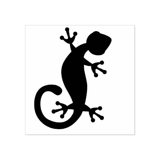 Gecko Lizard Rubberstempel (Afrduk)