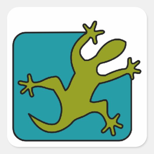 Gecko/Lizard sticker, pas aan Vierkante Sticker (Voorkant)