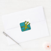 Gecko/Lizard sticker, pas aan Vierkante Sticker (Envelop)