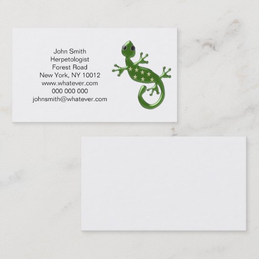 Gecko Lizard Visitekaartje (Voorkant / Achterkant)