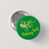 Gecko Lizards Birthday Boy Party Cute Kinder Ronde Button 3,2 Cm (Voorkant /achterkant)