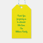 Gecko Lizards Birthday Party Cute Kinder Cadeaulabel (Achterkant)