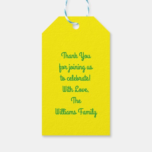 Gecko Lizards Birthday Party Cute Kinder Cadeaulabel (Achterkant)