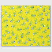 Gecko Lizards Birthday Party Cute Kinder Cadeaupapier (Vlak)