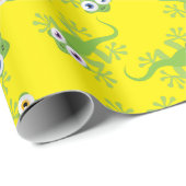 Gecko Lizards Birthday Party Cute Kinder Cadeaupapier (Rol Hoek)