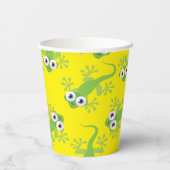 Gecko Lizards Birthday Party Cute Kinder Paper Cup Papieren Bekers (Achterkant)