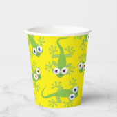 Gecko Lizards Birthday Party Cute Kinder Paper Cup Papieren Bekers (Voorkant)