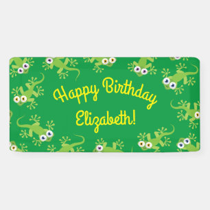 Gecko Lizards Birthday Party Cute Kinder Small Spandoek