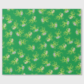 Gecko Lizards Birthday Party Cute Kinder Wrapping  Cadeaupapier (Vlak)