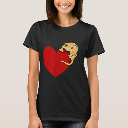 Gecko Love Crested Gecko Lover Gecko Heart Cute Cr T-shirt (Voorkant)