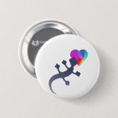 Gecko Love Ronde Button 5,7 Cm (Voorkant /achterkant)