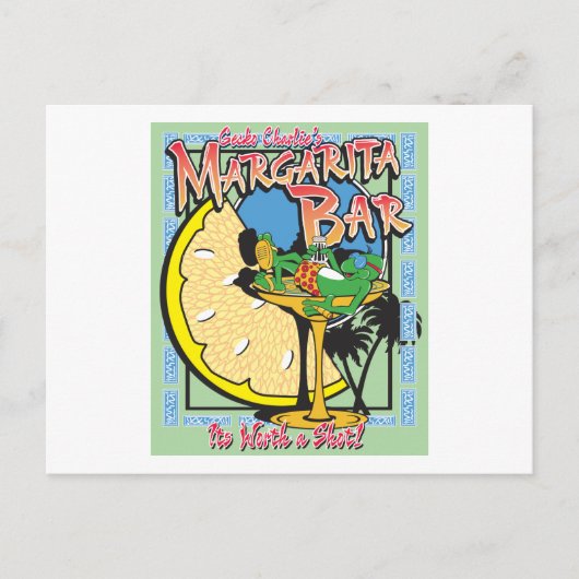 Gecko-margarita-LIMEDESIGN Briefkaart (Voorkant)