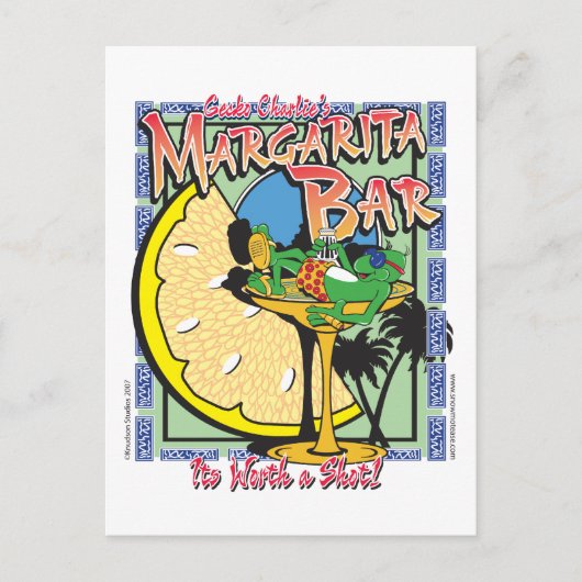 Gecko-margarita-LIMEDESIGN Briefkaart (Voorkant)