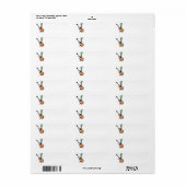 Gecko met gitaarlabel etiket (Full Sheet)