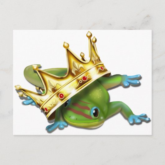Gecko met kroon briefkaart (Voorkant)