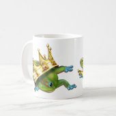 Gecko met kroon  koffiemok (Voorkant links)