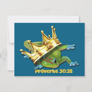 Gecko met kroon— Spreuken Briefkaart