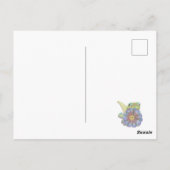 Gecko met Zinnia Bloem Briefkaart (Achterkant)