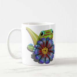 Gecko met Zinnia Bloem Koffiemok
