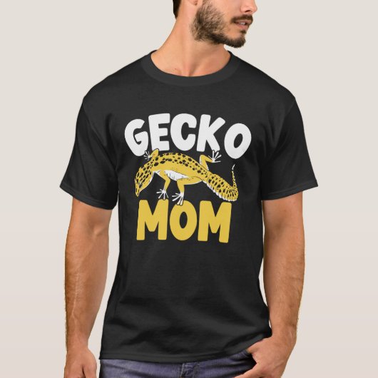 Gecko Mom Reptile Leopard Gecko  Lizard  1 T-shirt (Voorkant)