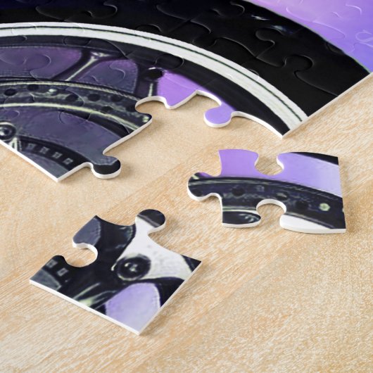 Gecko Motorrijder Pink Horizon Naam toevoegen 20x3 Legpuzzel (Zijkant)