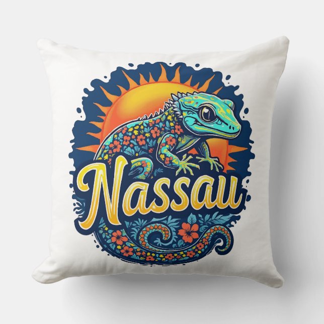 Gecko Nassau Bahamas Caribbean Kussen (Voorkant)