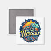 Gecko Nassau Bahamas Caribbean Magneet (Voorkant / Achterkant)