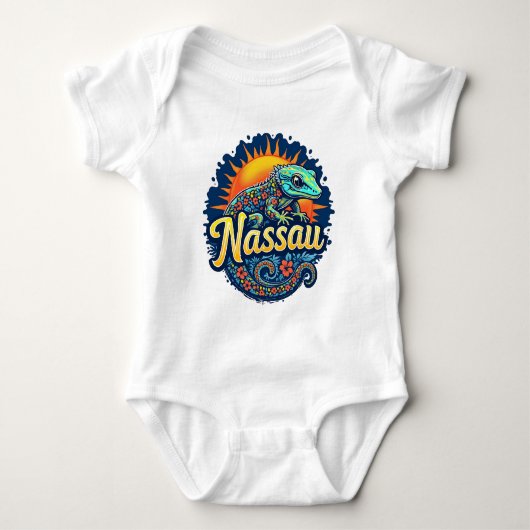 Gecko Nassau Bahamas Caribbean Romper (Voorkant)