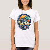 Gecko Nassau Bahamas Caribbean T-shirt (Voorkant)