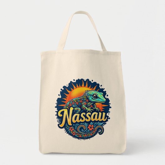Gecko Nassau Bahamas Caribbean Tote Bag (Voorkant)