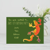 Gecko natuur reptile young kind kaart (Staand voorkant)