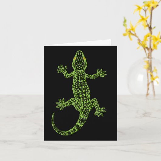 Gecko Note Cards Kaart (Gele Bloem)