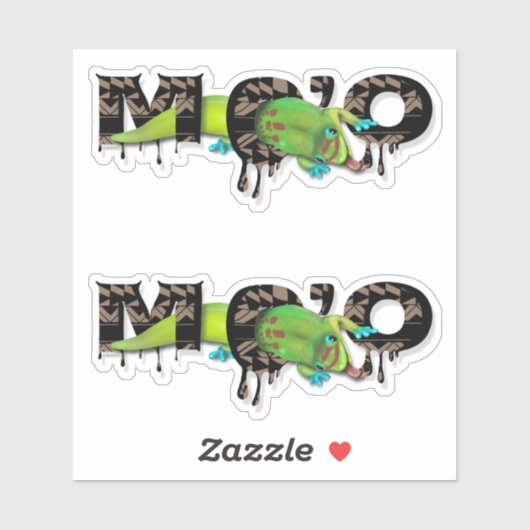 Gecko op Hawaï Sticker (Vel)