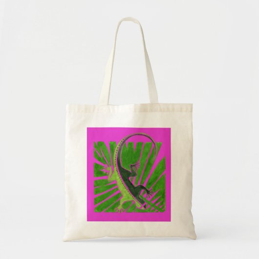Gecko op Leaf Tote Bag (Voorkant)