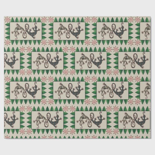 Gecko Reptile Pets Cadeaupapier (Vlak)