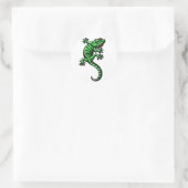 gecko ronde sticker (Tas)