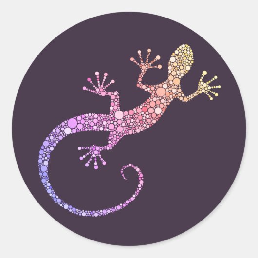 Gecko Ronde Sticker (Voorkant)