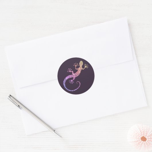 Gecko Ronde Sticker (Envelop)