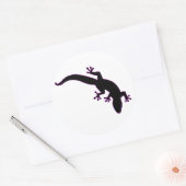 GECKO roze omlijn Ronde Sticker (Envelop)