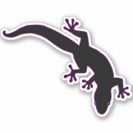 GECKO roze omlijn Sticker