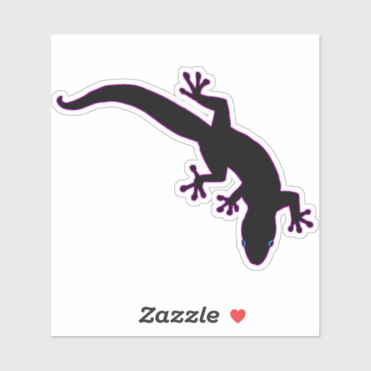 GECKO roze omlijn Sticker (Vel)