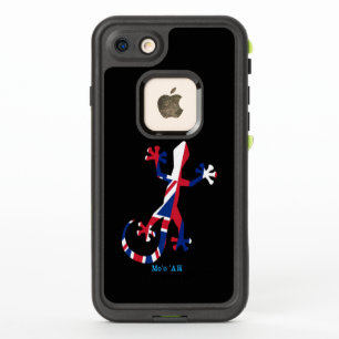 Gecko Silhouette als vlag van Hawaii