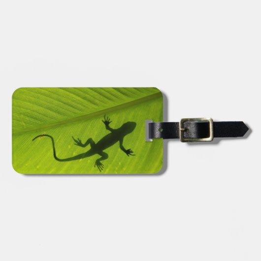 Gecko Silhouette Bagagelabel (Voorkant horizontaal)