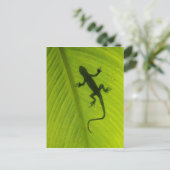 Gecko Silhouette Briefkaart (Staand voorkant)