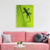 Gecko Silhouette Canvas Afdruk (Insitu (Woonkamer))